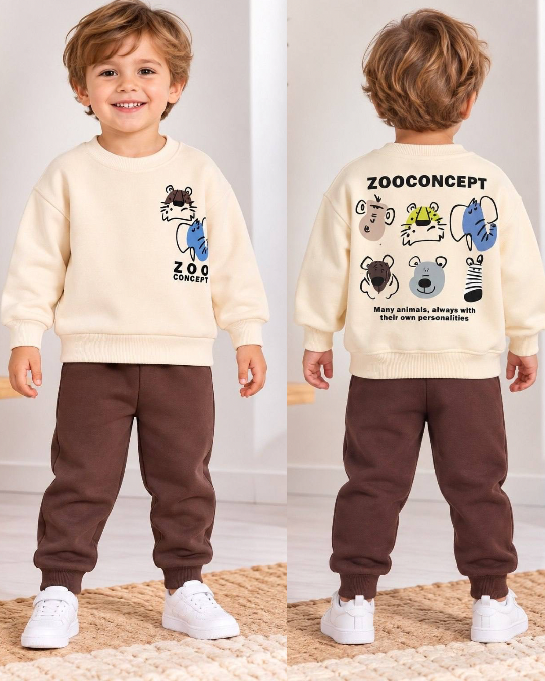 Zoo Concept 2-Piece Cotton set- Brown