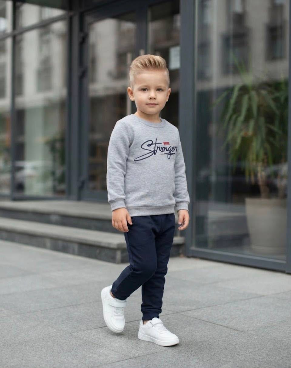 “Stay Stronger” fleece Set - Grey