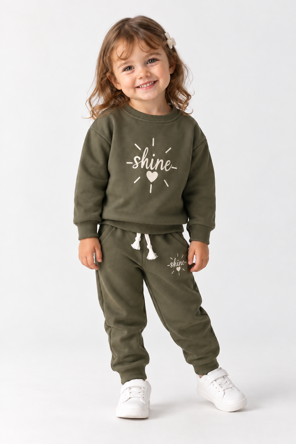 Shine Fleece Set – Olive Green