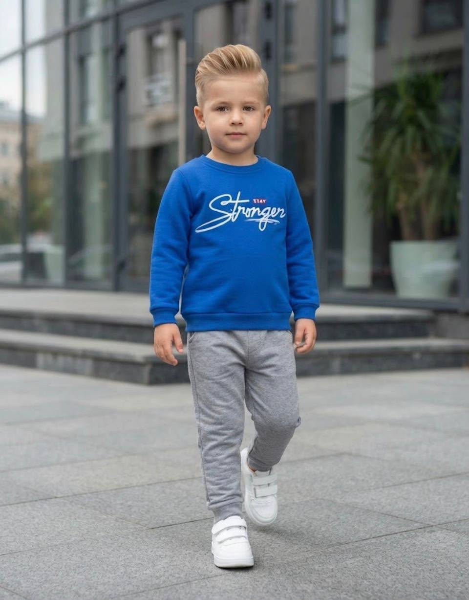 “Stay Stronger” fleece Set – Royal Blue