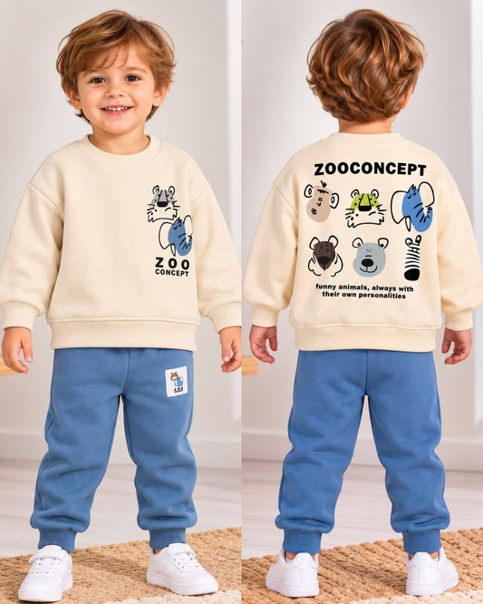 Zoo concept cotton set - blue