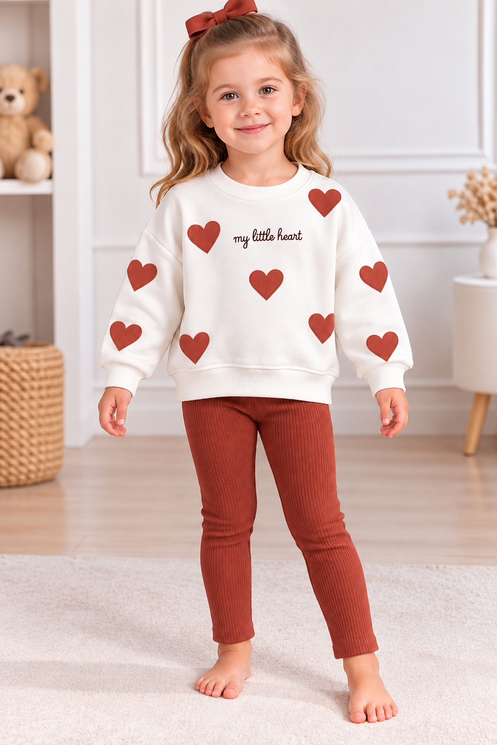 My little heart - cotton set - red