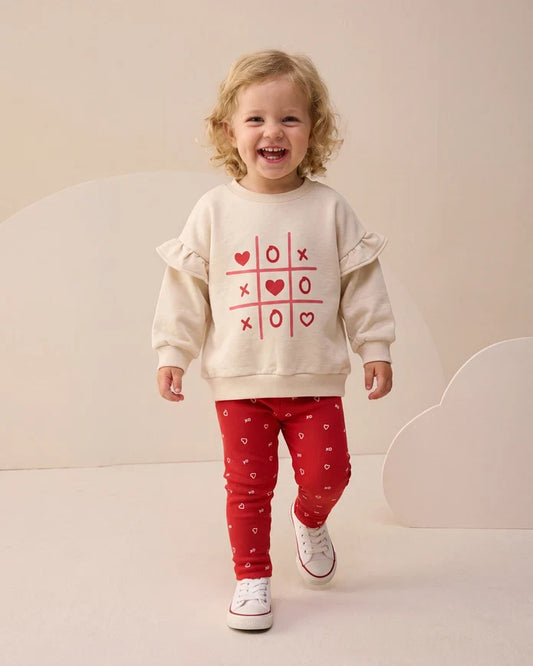 Girls X heart Sweatshirt & leggings Set