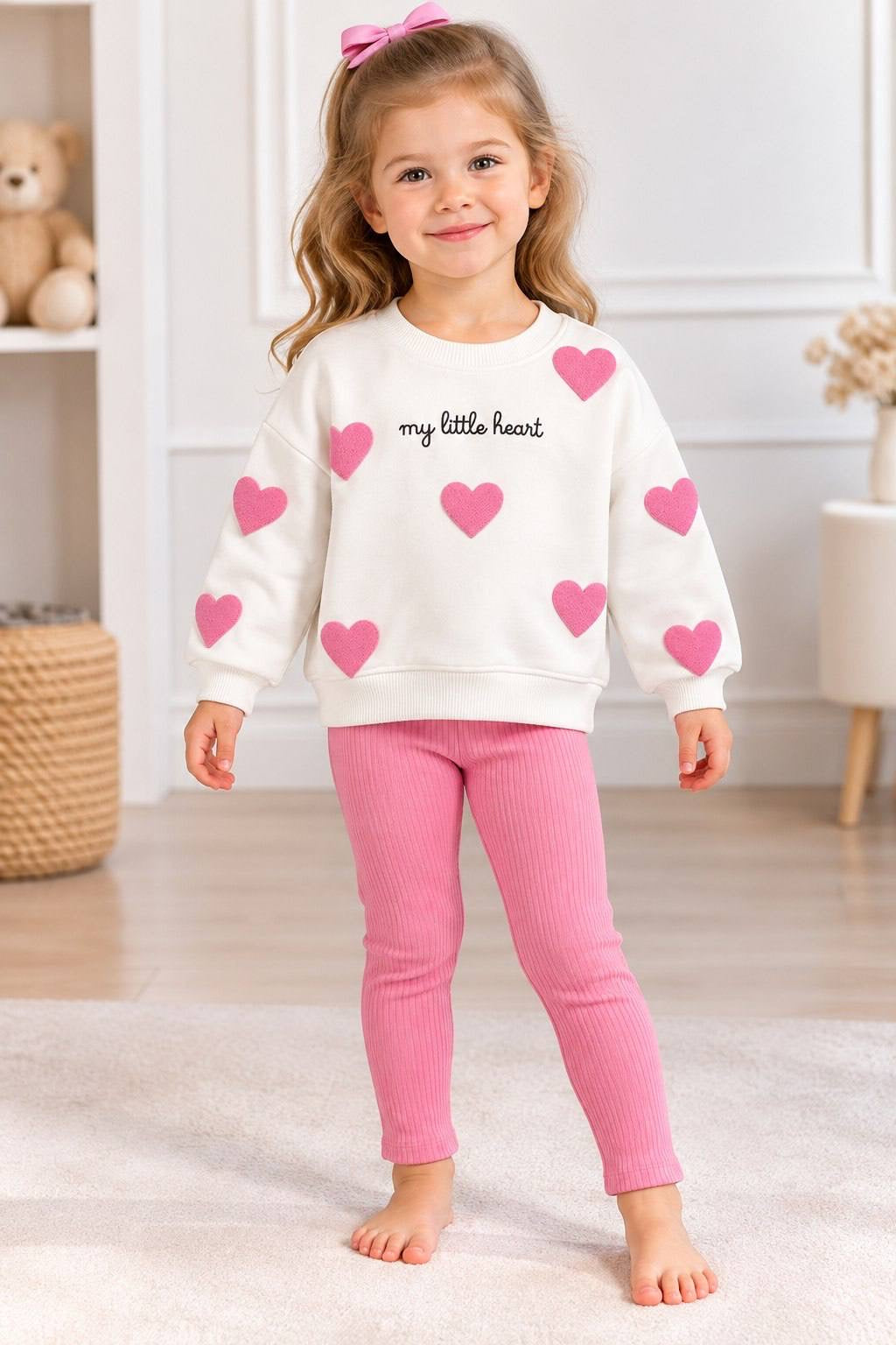 My little heart cotton set - pink