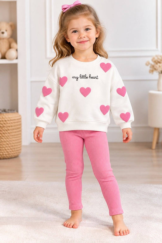 My little heart cotton set - pink