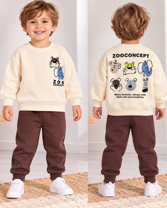 Zoo Concept 2-Piece Cotton set- Brown
