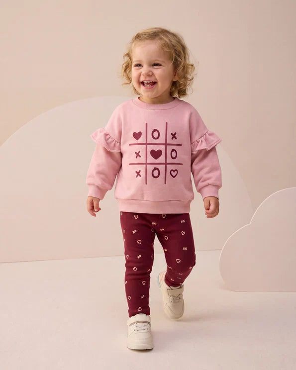 Girls X heart Sweatshirt & leggings Set