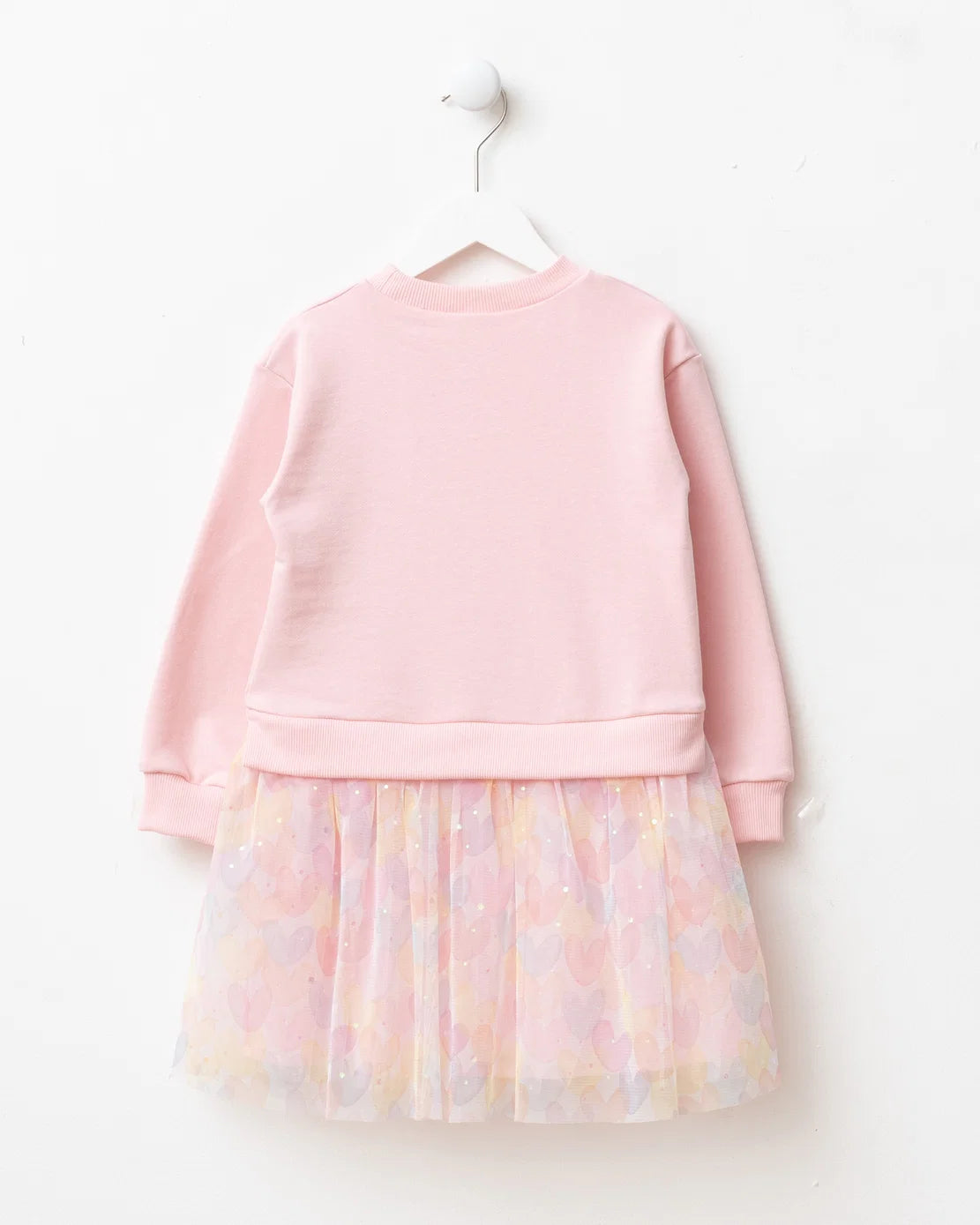 Girls Bow & Heart Tulle Dress