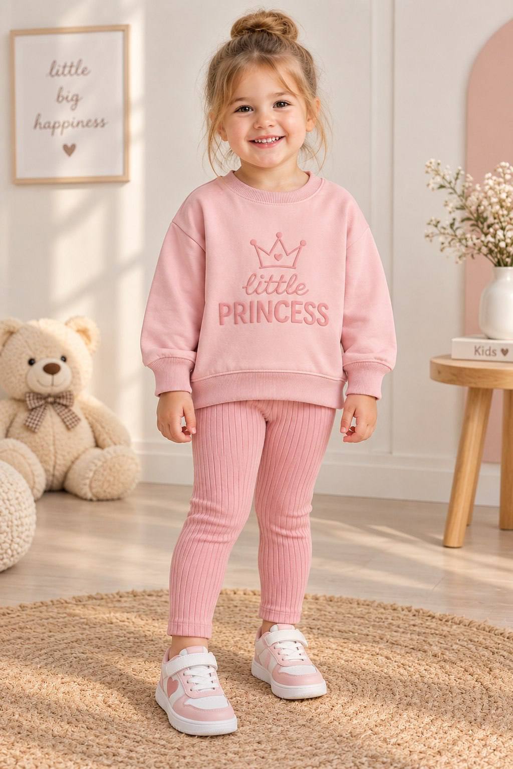 Little Princess Crown Sweatshirt & Ribbed Legging Set