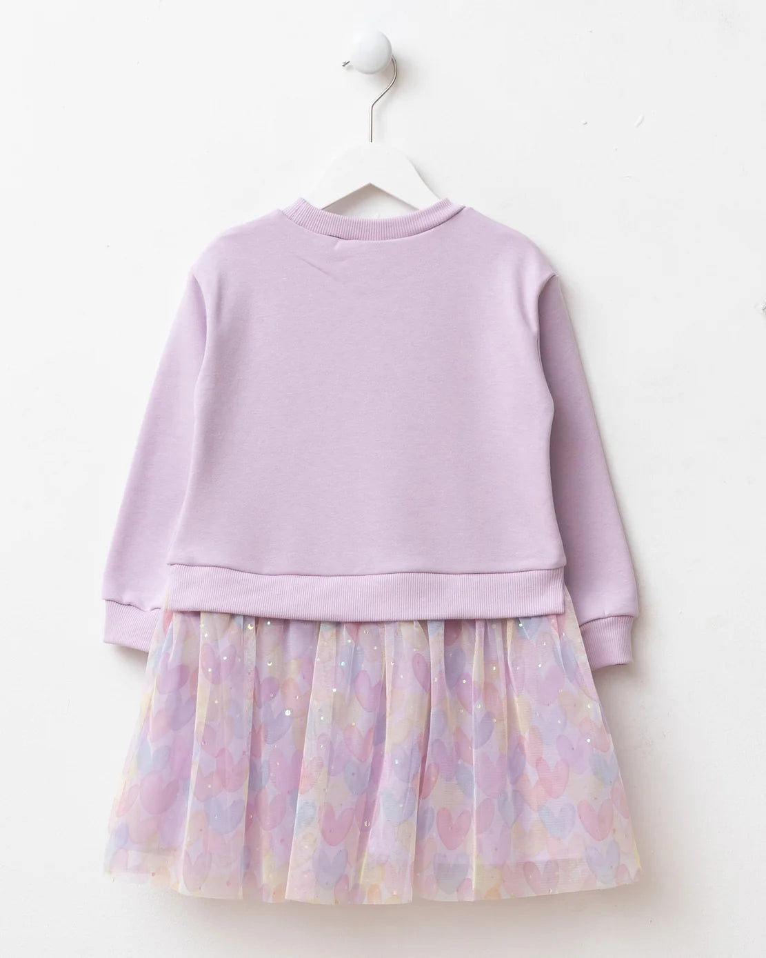 Girls Bow & Heart Tulle Dress