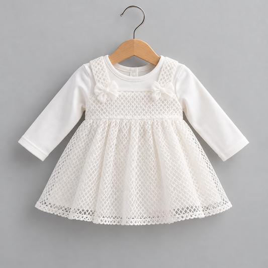 Elegant white Lace Baby Girl Dress