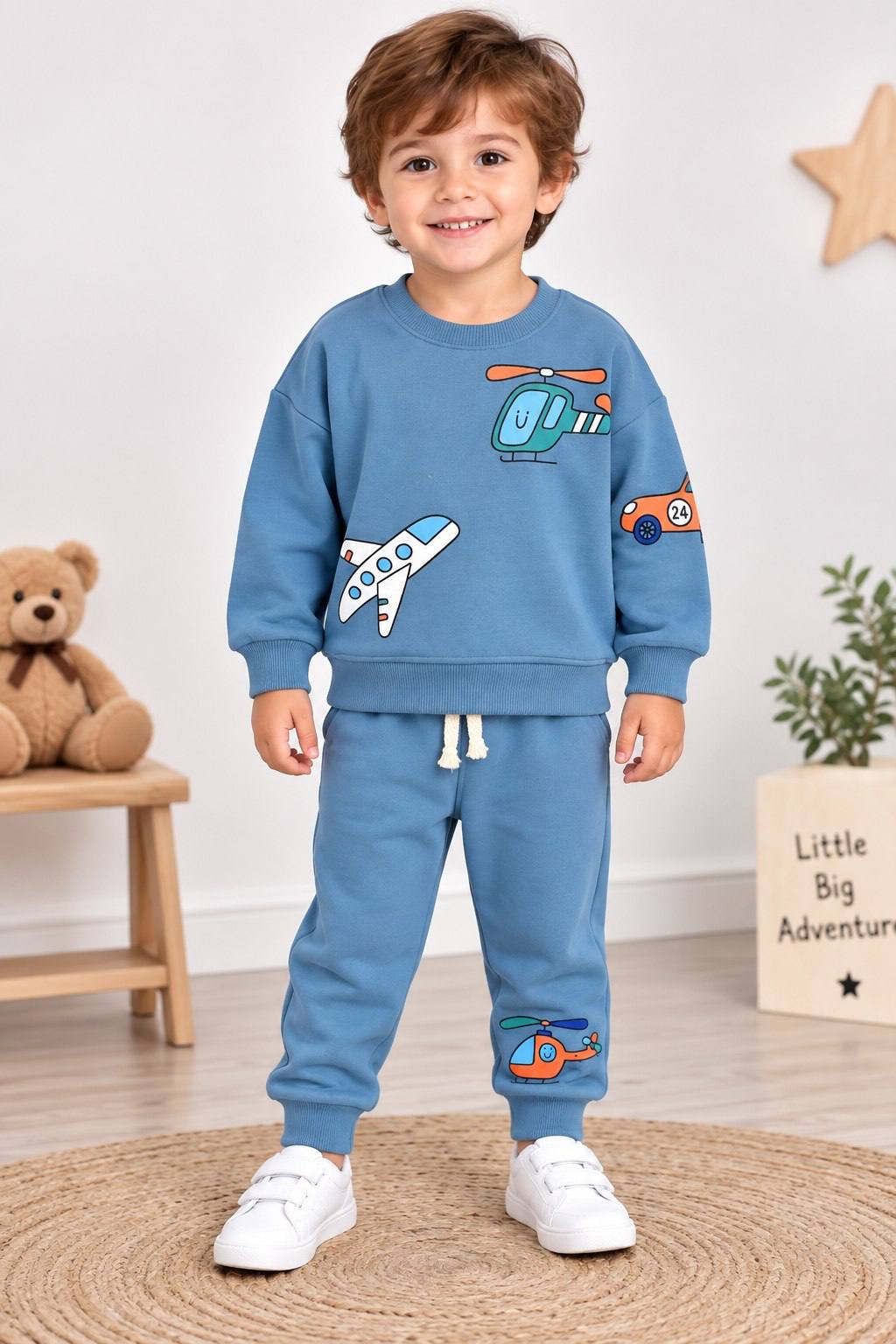 Helicopters & airplanes cotton set