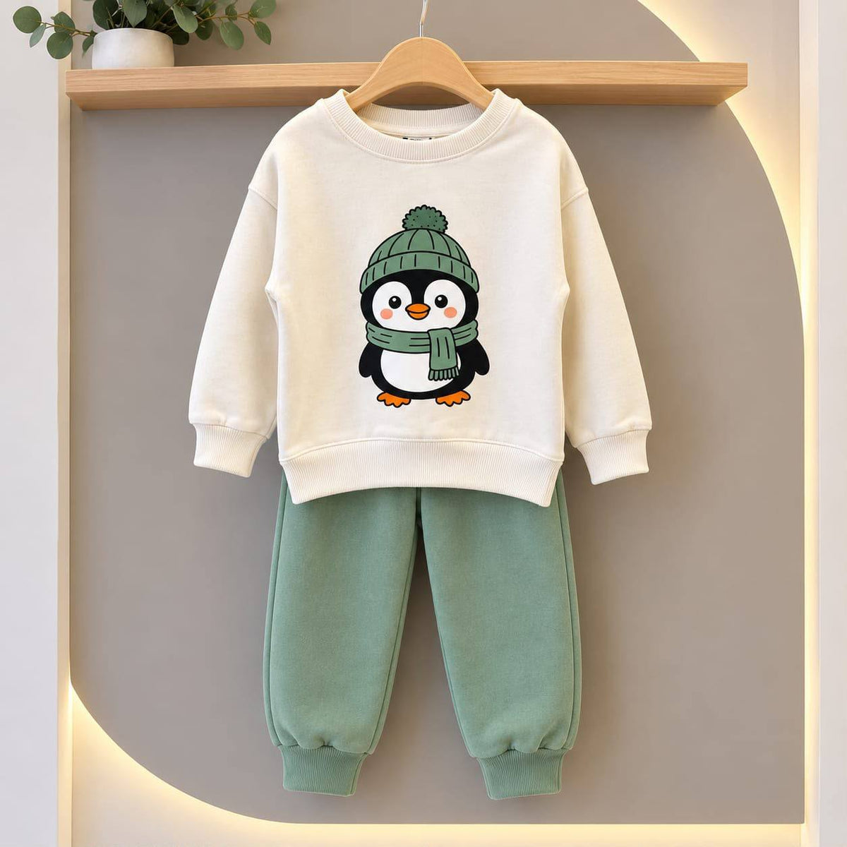 Penguin cotton set- green