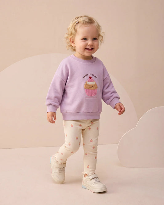 Girls Sweet Cupcake Sweatshirt & Leggings Set