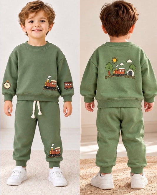 Train cotton set- green
