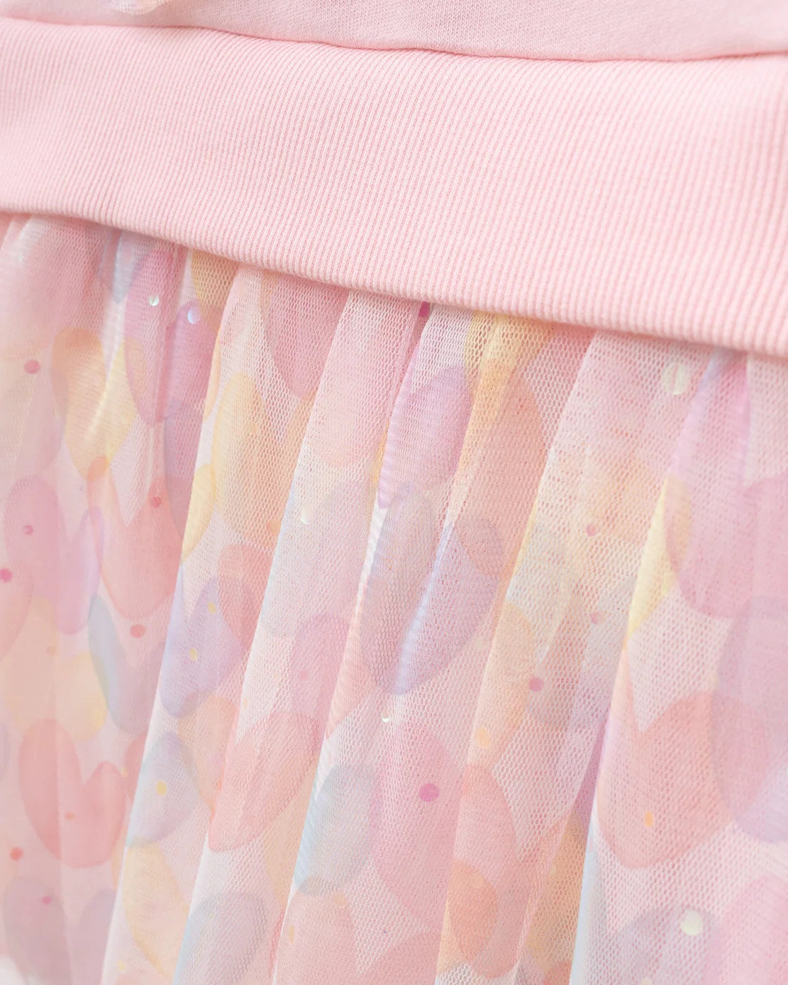 Girls Bow & Heart Tulle Dress