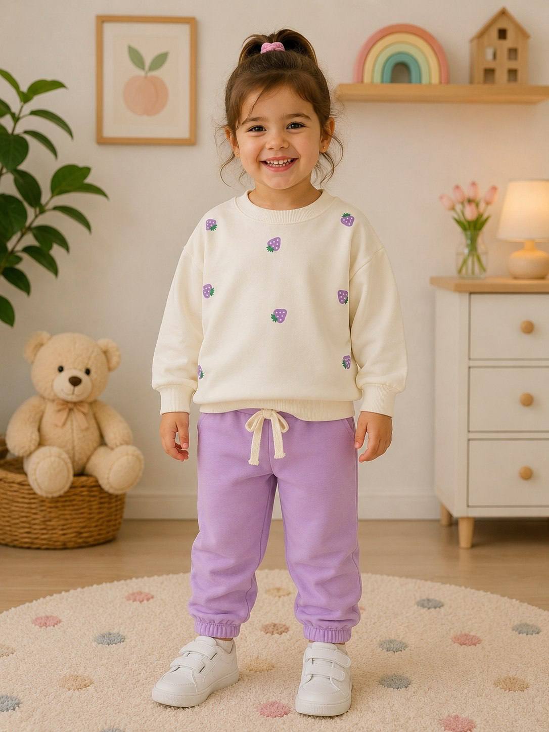 Strawberries cotton set
