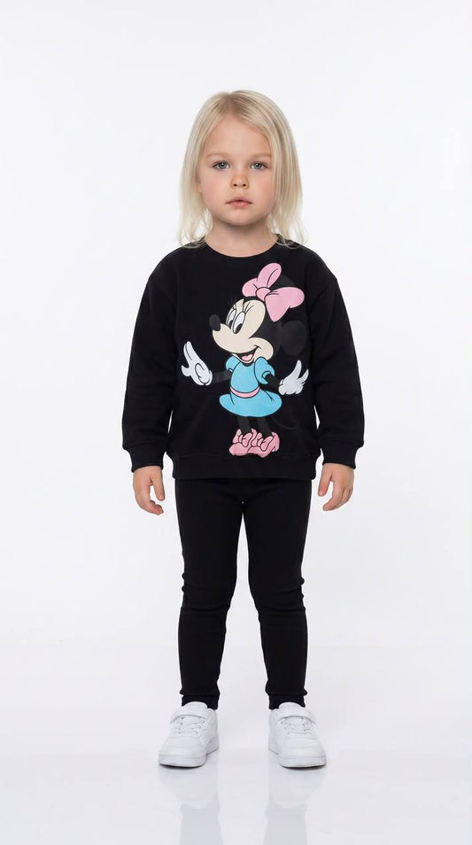 Girls Minnie Mouse Black 2-Piece Set