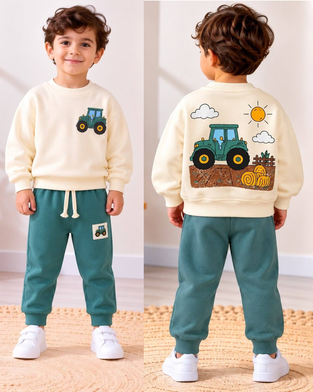 Tractor print - Cotton set -