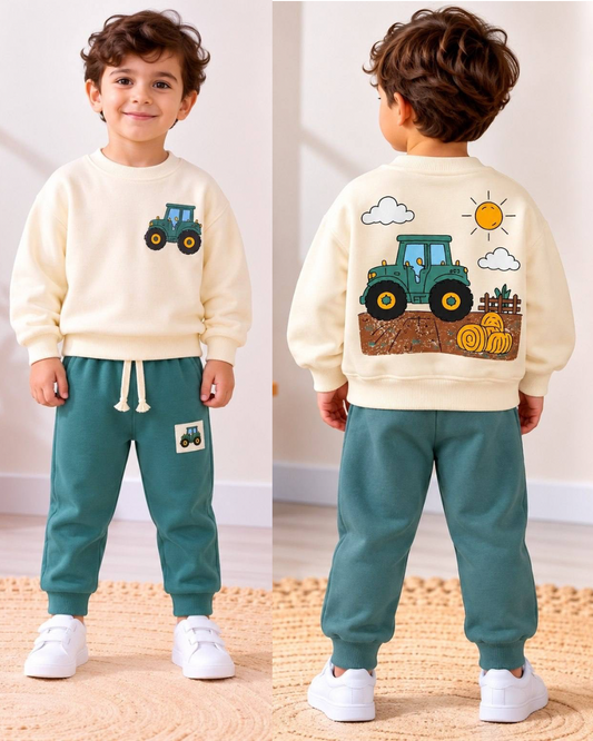 Tractor print - Cotton set -