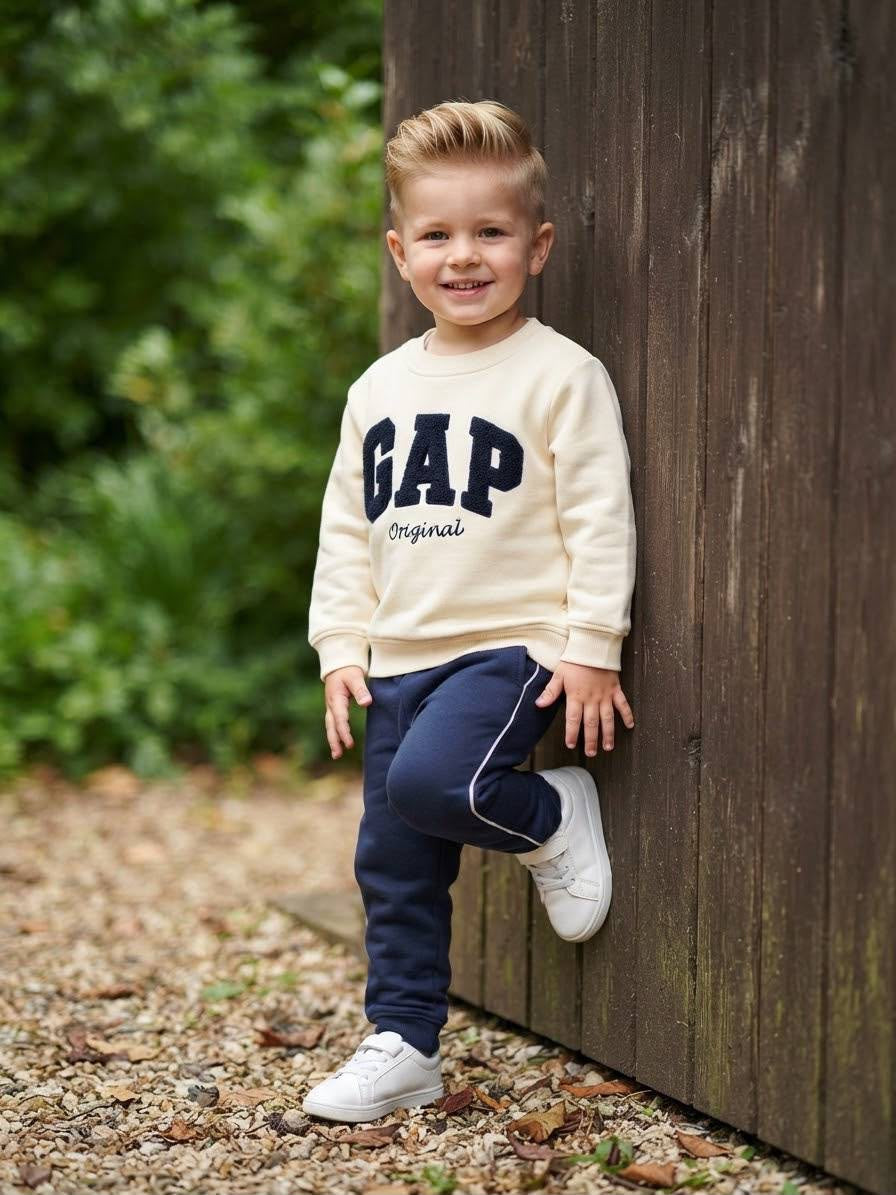 GAP fleece Set – Cream & Navy